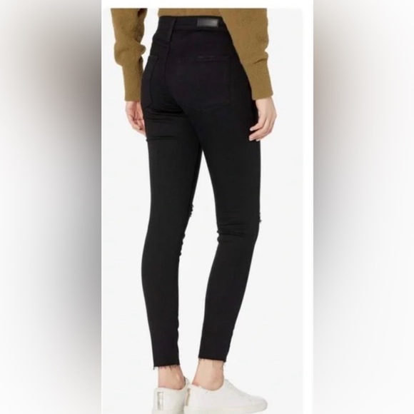 AG Adriano Goldschmied Black The Legging Super Skinny Ankle distressed jean - Picture 3 of 6